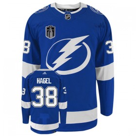 Tampa Bay Lightning Trikot Brandon Hagel 38 Adidas Stanley Cup 2022 Blau Authentic - Herren